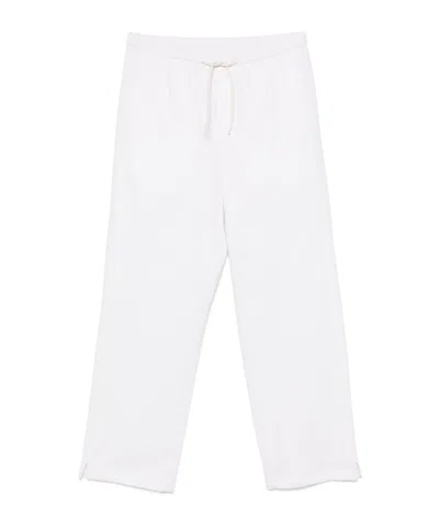 Apc Drawstring Casual Pants In White
