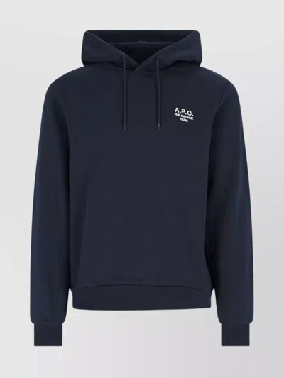 Apc Drawstring Hood Sweatshirt Ribbed Cuffs