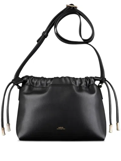 Apc A.p.c. Women Ninon Leather Shoulder Bag In Black