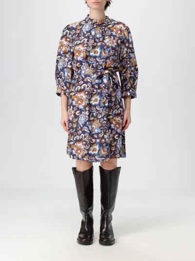 Apc Anastasia Dress In Iak - Dark Navy Blue