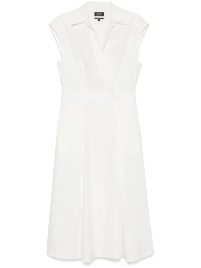 Apc A.p.c. Dress In Aab Blanc