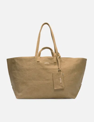 A.p.c. Drummer Toile Bag In Beige/米色/베이지/ベージュ