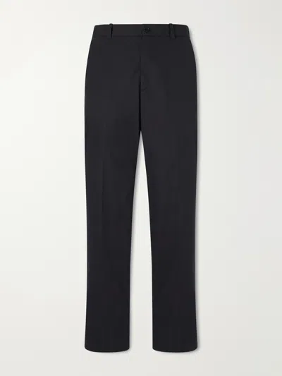 A.p.c. Dylan Straight-leg Cotton-poplin Trousers In Black