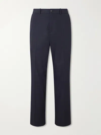 A.p.c. Dylan Straight-leg Cotton-poplin Trousers In Blue