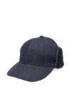 Apc Ear-flap Denim Cap In Blue