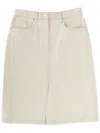 Apc A. P.c. Eco-friendly Cotton Mini Skirt In White