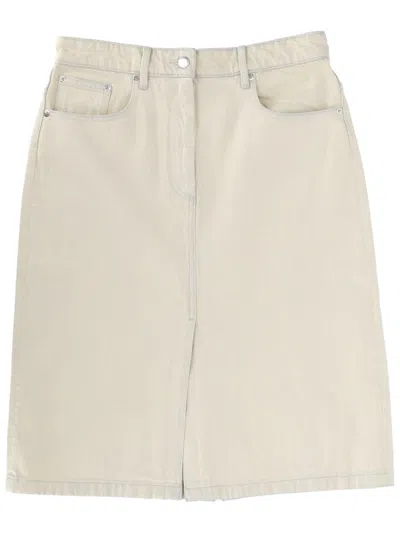 Apc A.p.c. Eco-friendly Cotton Mini Skirt In White