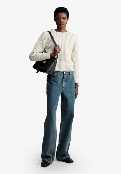 A.p.c. Ecru Sweater In Recycled Wool Xs Ecru