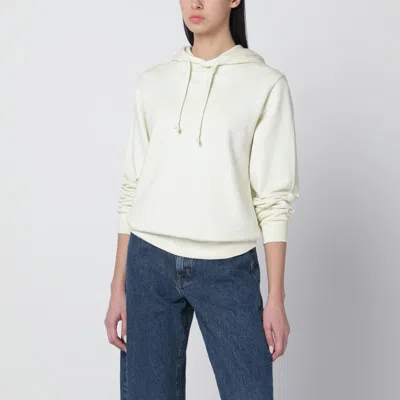 Apc A.p.c. Ecru Sweatshirt With Logo Print In White