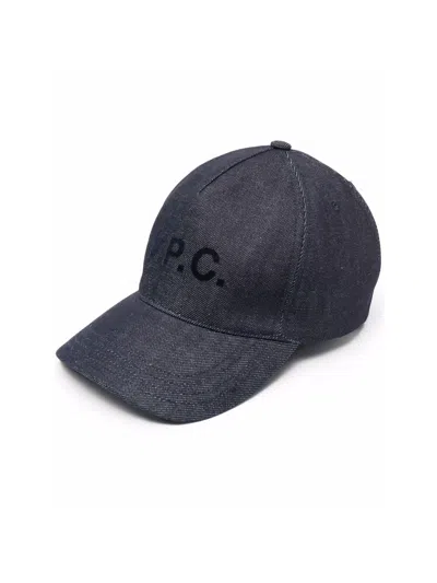A.p.c. Eden Hat In Denim Blue Canva