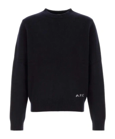 A.p.c. Merino Wool Sweater With High Neck And Luxurious Finish In Black