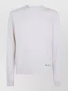 A.p.c. Edmond Knit Pullover Ribbed Cuffs Hem In White