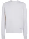 A.p.c. Logo-embroidered Wool Sweater In White