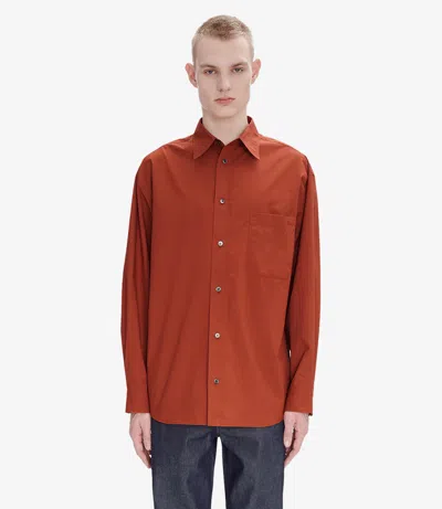Apc Edouard Brodée Shirt Xl Brick Red