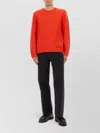 A.p.c. Edward Jersey Crew Neck Long Sleeves In Orange