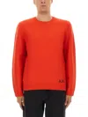 A.p.c. Edward Jersey Crew Neck Long Sleeves In Red