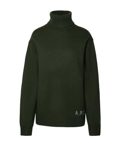 Apc Edward Logo-intarsia Wool Jumper In Black