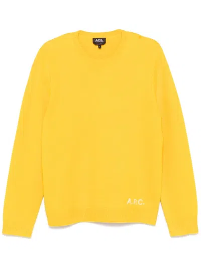 Apc Edward Sweater In Yellow