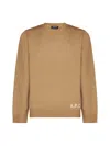 Apc Edward Wool Pullover In Brown