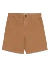 Apc A.p.c. Camel Brown Elastic Waist Shorts