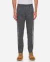 Apc A.p.c. Elastic Waist Tapered Leg Trousers In Heather Charcoal Gray