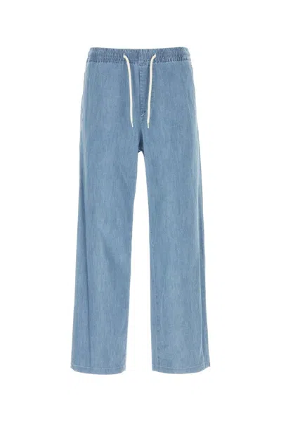 Apc Elasticated Drawstring Waistband Jeans In Iab Light Blue