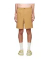Apc A.p.c. Button Detailed High Waist Shorts In Brown