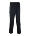 Apc Elasticated-waist Straight-leg Trousers In Black