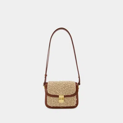 Apc Elegant Mini Calfskin Crossbody In Brown