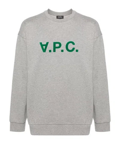 Apc Eliot Sweatshirt Mit Logo-print In Gray