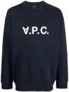 Apc V.p.c. Logo-print Organic-cotton T-shirt In Blue