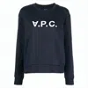Apc Elisa Vpc Logo Sweatshirt In Inverted Print In Blue