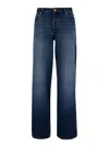 Apc A.p.c. Elisabeth' Blue Straight Jeans With Branded Button In Denim