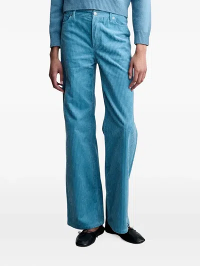 A.p.c. Elisabeth Corduroy Trousers In Blue