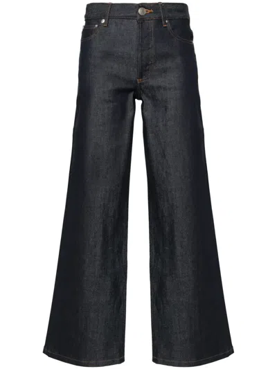 APC ELISABETH HIGH-RISE STRAIGHT-LEG COTTON JEANS