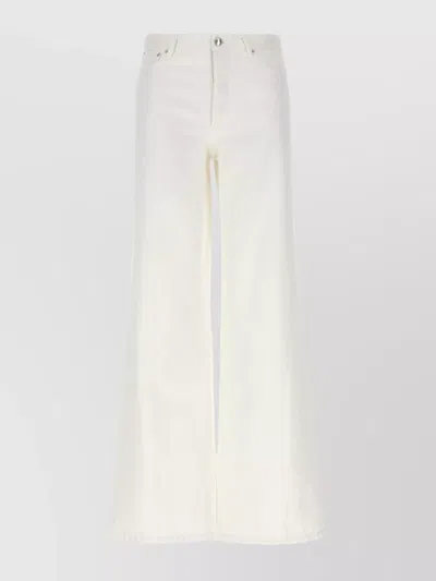 Apc 'elisabeth' High-rise Wide-leg Jeans Rivets In White