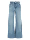 Apc Wide-leg Jeans With Belt Loops And Five-pocket Design In Blue