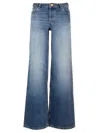 Apc Wide-leg Jeans With Belt Loops And Five-pocket Design In Blue