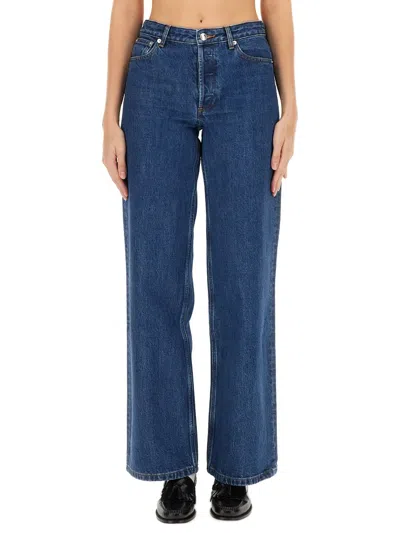 Apc Elisabeth Jeans In Blue