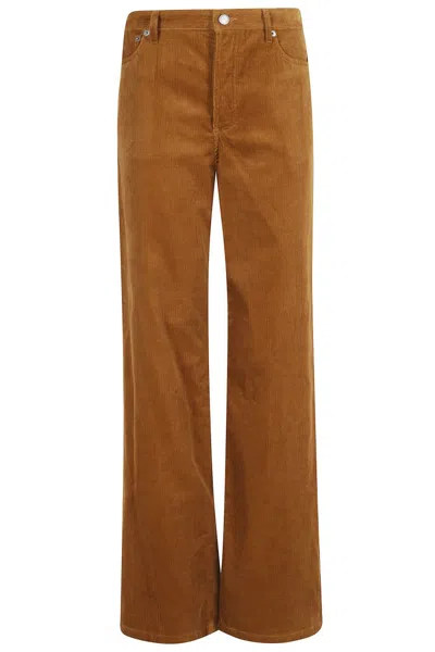 Apc A.p.c. Elisabeth Jeans In Brown