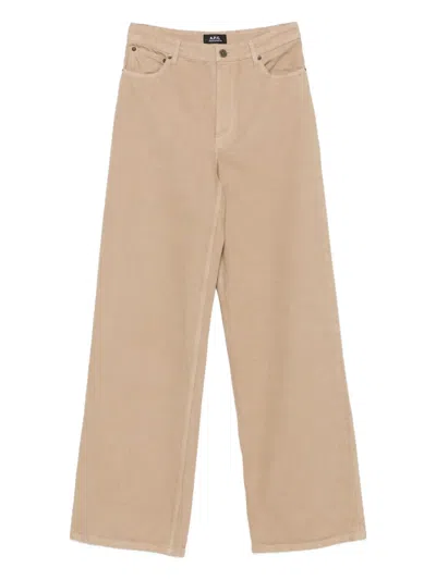 Apc Elisabeth Jeans In Brown
