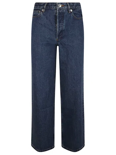 Apc A.p.c. Wide-leg Jeans With High Waist In Blue