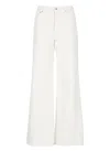 Apc Clinteau High-rise Wide-leg Jeans In Ivory