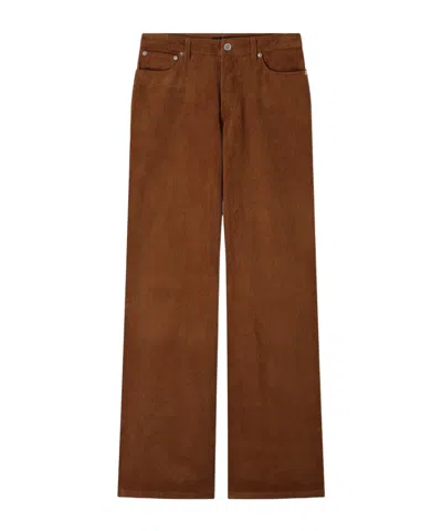 Apc Elisabeth Trousers In Brown