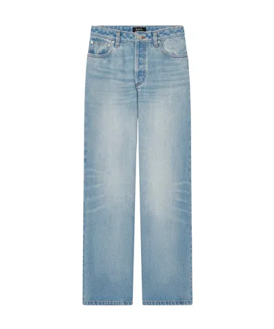 Apc Elisabeth Jeans In Blue