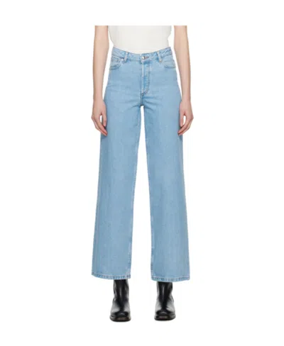 Apc Elisabeth Wide-leg Jeans In Blue