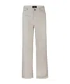 Apc A.p.c. Elisabeth Button Detailed Wide Leg Jeans In Nude