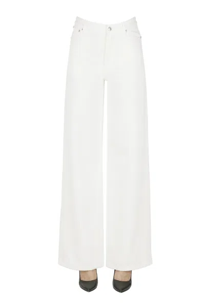 Apc Elisabeth Wide Leg Jeans In White