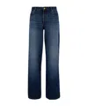 Apc A.p.c. Elisabeth' Blue Straight Jeans With Branded Button In Denim In Blue