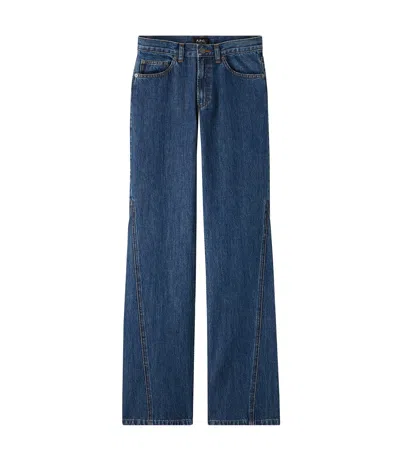 Apc Elle Jeans In Blue